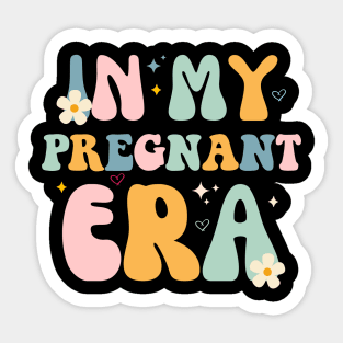 In My Pregnant Era - Pregnancy New Mom Groovy Mother's Day Sticker